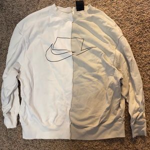 Nike Two Toned Oversized Back-zip Sweatshirt